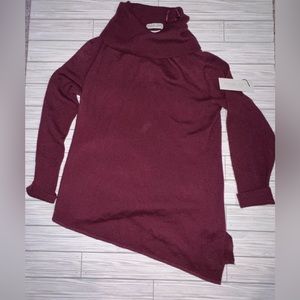 NWT Rachel Zoe 100% Fine Wool Maroon Crew Neck Sweater